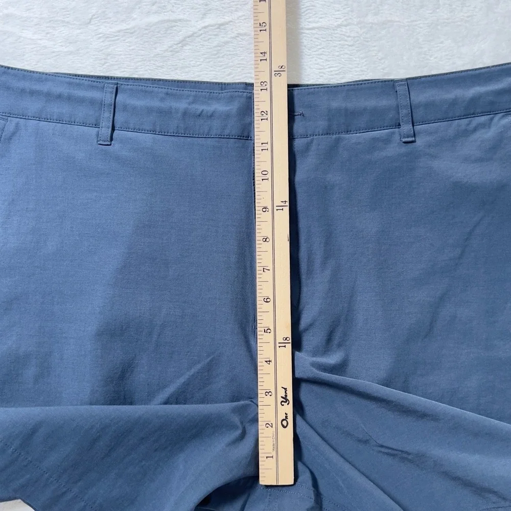 Faherty All Day Shorts Mens Sz 38 Blue Hybrid Stretch Quick Dry